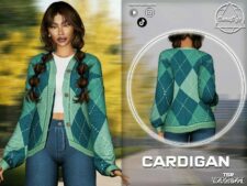 Sims 4 Elder Clothes Mod: Cardigan and Jeans – SET 411 (Image #2)
