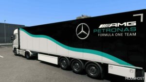 ETS2 Mercedes-Benz Mod: Mercedes AMG Skin – F1 Team 2024 (Image #2)