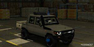 GTA 5 Toyota Vehicle Mod: Land Cruiser GR Pick up Armored Add-On / Animated (Image #4)