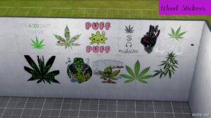 Sims 4 Weed Stickers mod