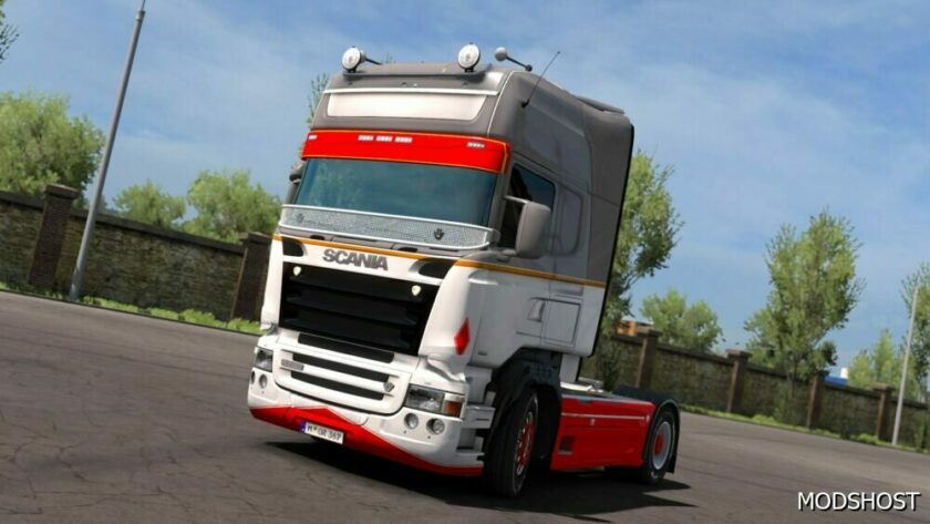 ETS2 Scania RJL Red Grey Skin mod