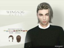 Sims 4 Wings EF0226 Men’s Straight Short Hair mod