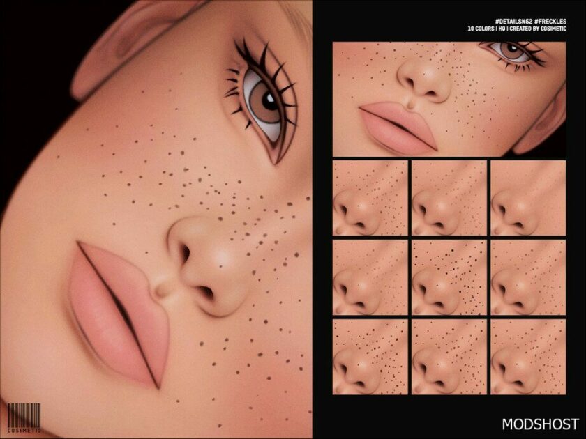 Sims 4 Details N52 Freckles mod