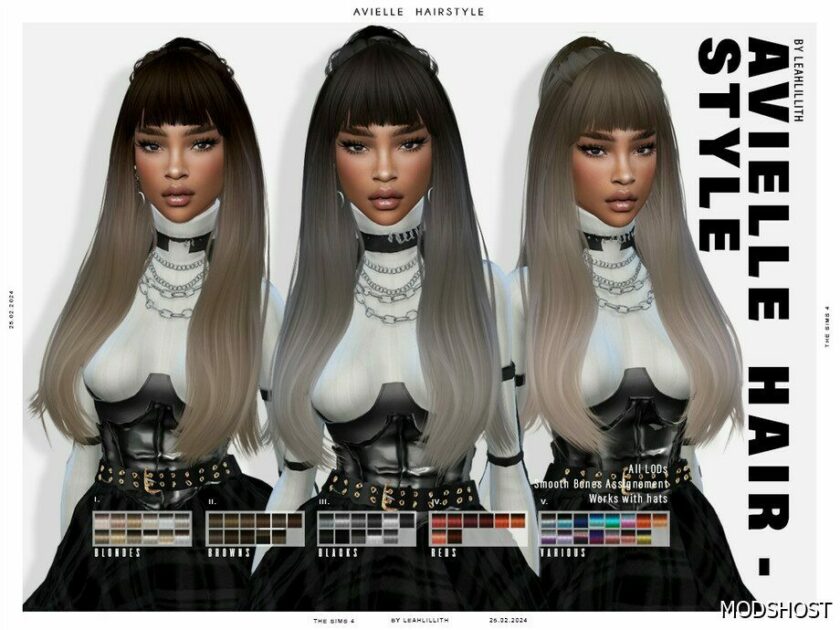 Sims 4 Avielle Hairstyle mod