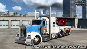 ATS Kenworth W900 Cabin Crane Ponce Towing 1.49 mod