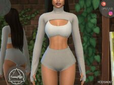 Sims 4 Elder Clothes Mod: Top & Bottom – SET 409 (Featured)