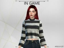 Sims 4 Elder Clothes Mod: Thalia Wool Sweater (Image #2)