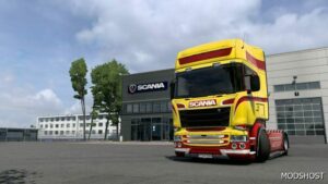 ETS2 Scania RJL Yellow Red Skin 1.49 mod