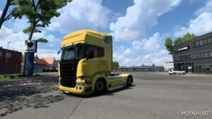 ETS2 Scania RJL Yellow Black Skin 1.49 mod
