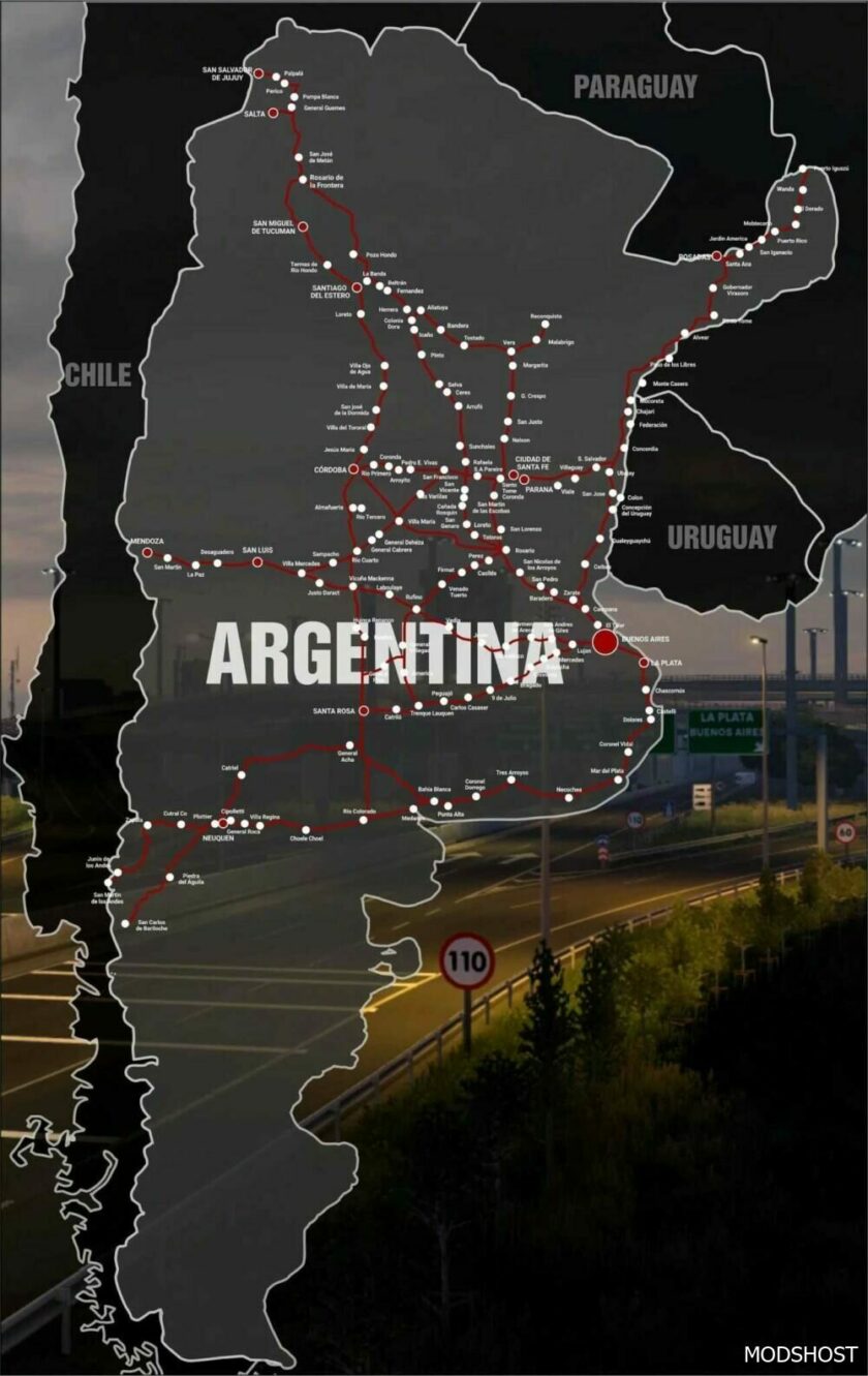 ETS2 Argentina MAP V2.5 mod