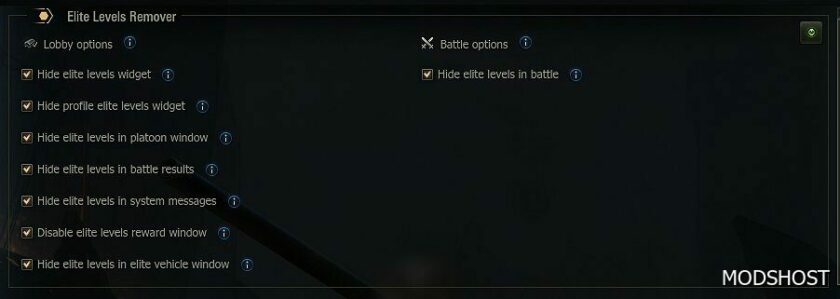 WoT Elite Levels Remover 1.24.0.0 mod