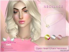 Sims 4 Open Heart Charm Necklace mod