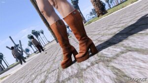 GTA 5 Platform Leather Boots MP Female mod