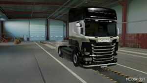 ETS2 Scania Mod: Black Skin Scania RJL 1.49 (Image #2)