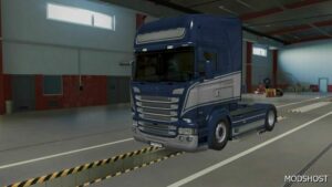 ETS2 Scania RJL Grey Blue Skin 1.49 mod