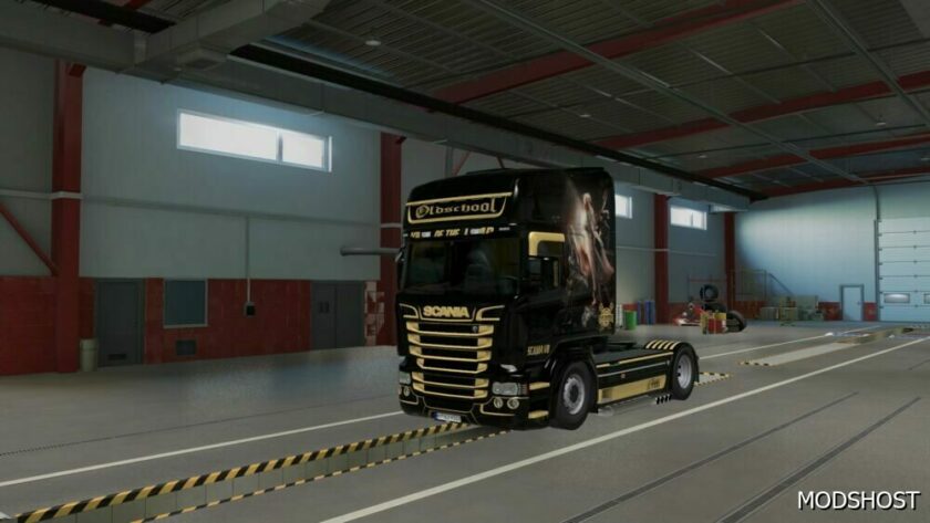 ETS2 Scania RJL Black Gold Skin 1.49 mod