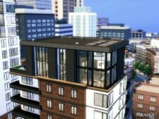 Sims 4 Modern Loft Penthouse NO CC mod