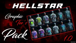 GTA 5 Hellstar Graphic Tee’S Pack for MP Males mod