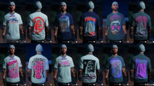 GTA 5 Player Mod: Hellstar Graphic Tee’S Pack for MP Males (Image #3)