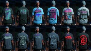 GTA 5 Player Mod: Hellstar Graphic Tee’S Pack for MP Males (Image #4)