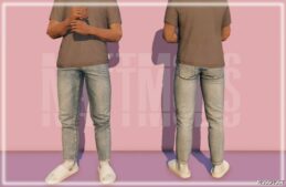 GTA 5 Player Mod: Skinny Straight Jeans for MP Male (Featured)