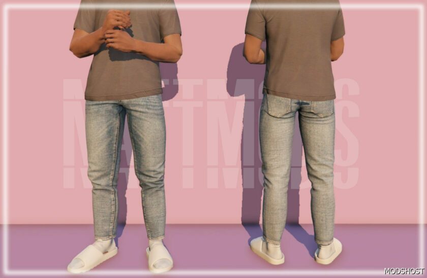 GTA 5 Skinny Straight Jeans for MP Male mod