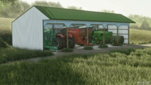 FS22 Placeable Mod: Three Side Shed (Featured)