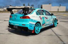 GTA 5 Mitsubishi Player Mod: Lancer Evolution X KOI Chan (Image #3)