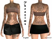 Sims 4 Debby Tattoo 09 mod