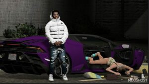 GTA 5 Player Mod: Puffer Jacket Nike for Franklin (Image #3)