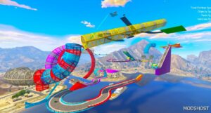 GTA 5 Map Mod: Biggest Mega Ramp (Bike, Super CAR, Helicopter and Boat) (Image #5)