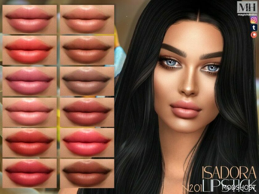 Sims 4 Isadora Lipstick N201 mod