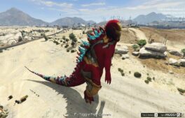 GTA 5 Player Mod: Iron MAN Zilla Godzilla Add-On PED (Image #2)