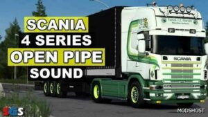 ETS2 Scania R4 RJL Open Pipe Sound 1.49 mod