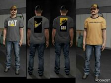 FS22 CAT Themed Clothing Pack mod