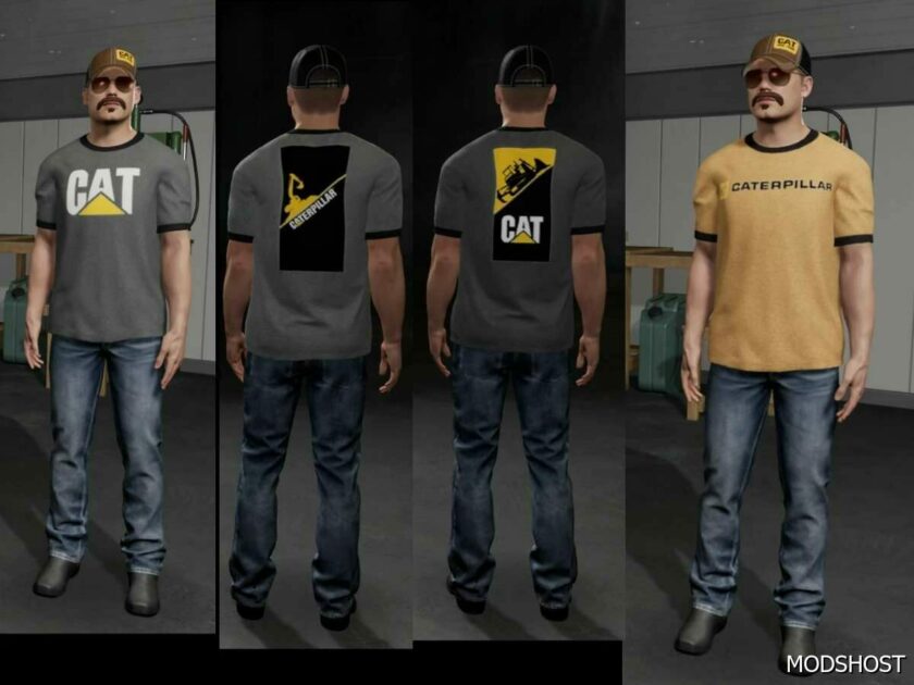FS22 CAT Themed Clothing Pack mod