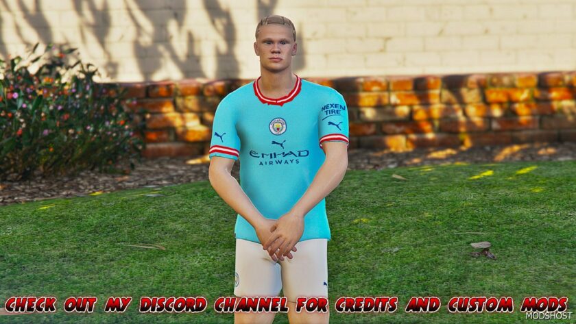 GTA 5 Player Mod: Erling Haaland Add-On PED (Featured)