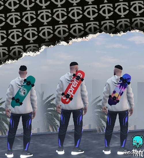 GTA 5 Skateboard on Back mod
