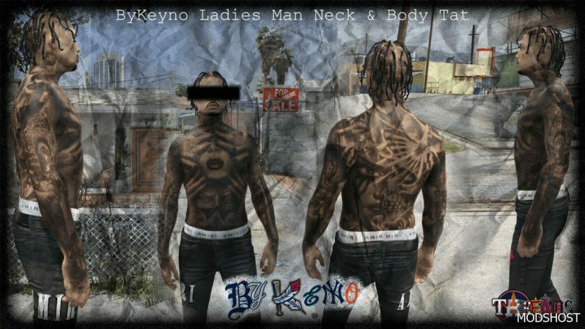 GTA 5 Bykeyno Ladies MAN Body Skin mod