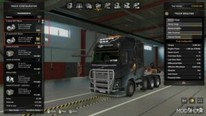 ETS2 Volvo Part Mod: 1000 HP + & 6/12 Speed Transmissions for Volvo Trucks 1.49 (Featured)