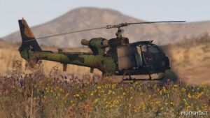 GTA 5 Vehicle Mod: Sud-Aviation SA-342 Gazelle (French Version Alat) Add-On (Image #6)