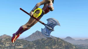 GTA 5 Player Mod: Wonder Woman Mkvsdc Add-On PED (Image #3)