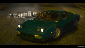 GTA 5 Ferrari Vehicle Mod: 1987 Ferrari Testarossa Add-On | Extras | Lods | Vehfuncsv | Sound V1.2 (Image #4)