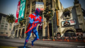 GTA 5 Player Mod: Spider-Man 2099 across The Spider-Verse Add-On PED (Image #3)