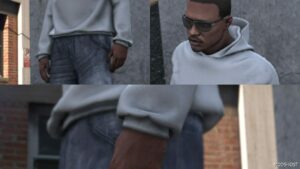 GTA 5 Player Mod: Blank Boxy Hoodie (Hood up + Hood Down) MP Male (Image #4)