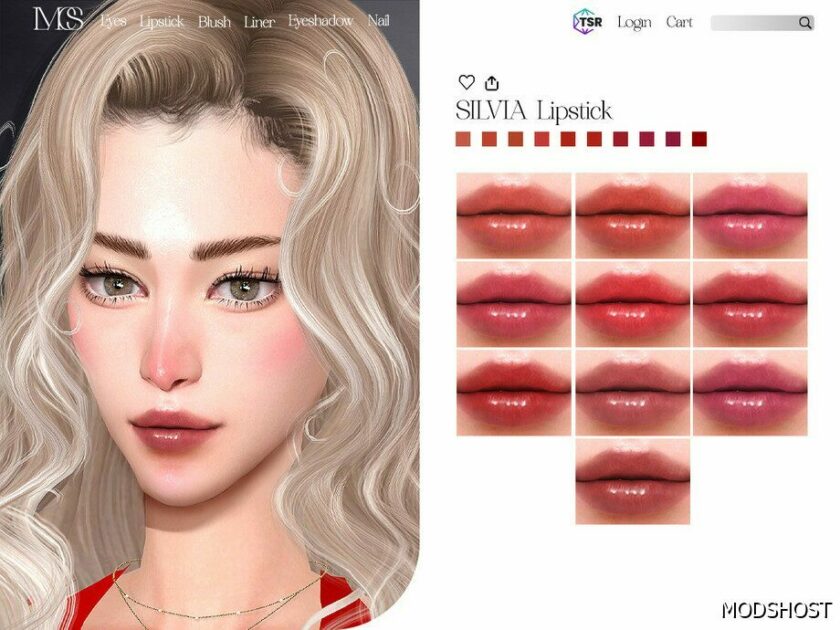 Sims 4 Silvia Lipstick mod
