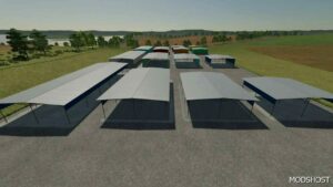FS22 Placeable Mod: A SET of Metal Hangars/Warehouses V1.0.0.1 (Featured)