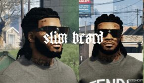 GTA 5 Player Mod: Edited Slim Beard for Franklin (Image #3)