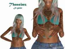 Sims 4 Mandala Black Tattoo N10 mod
