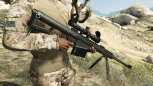 GTA 5 Weapon Mod: Barrett M82A3 (M107) Replace, 29 Inch, 20 Inch (Image #2)